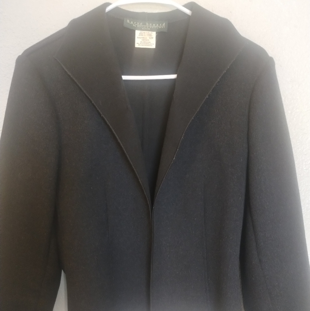 Black vintage wool blazer
